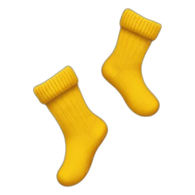 A pair of dirty yellow socks. sticker