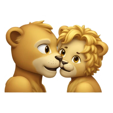 León tirando un beso sticker