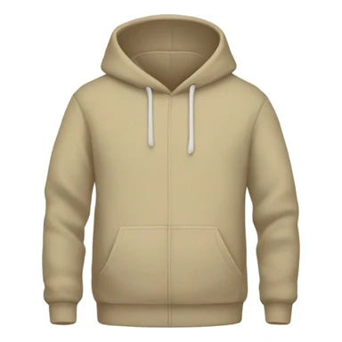 Beige plain hoodie sticker