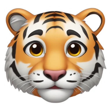 Tiger face with hearts in eyes sticker
