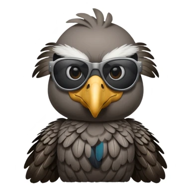 vulture wearing sunglasses sticker