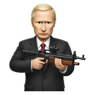 Vladimir Poutine shooting nobody sticker