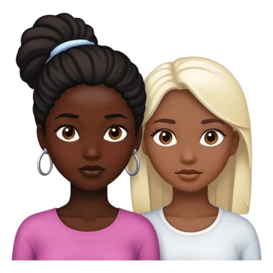 Sex of two girls,black and white skins sticker