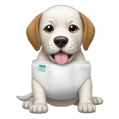 Diaper dog sticker