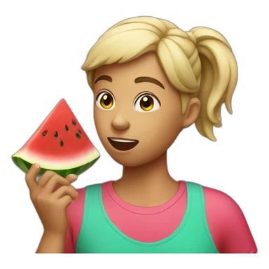 skater eating watermelon sticker