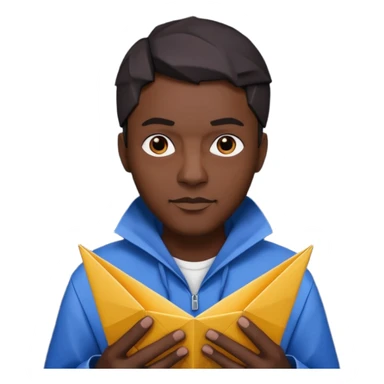 Street Origami Folder black man sticker