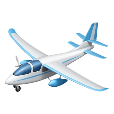 glider, large wingspan, white, 1 seat, no engine, no landing gear sticker