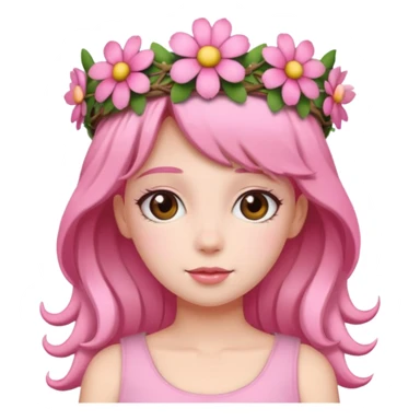 A pink woman cute and pretty sticker