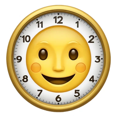 clock it yellow face emoji  sticker