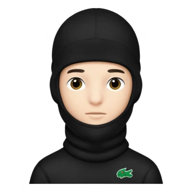  boy lacoste balaclava black lacoste sticker