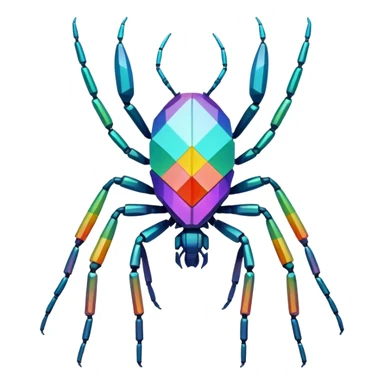 Pixelated bug sticker