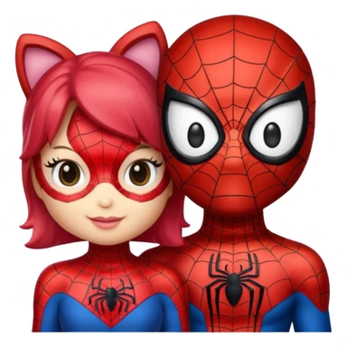 Hello kitty and Spiderman Cute sticker