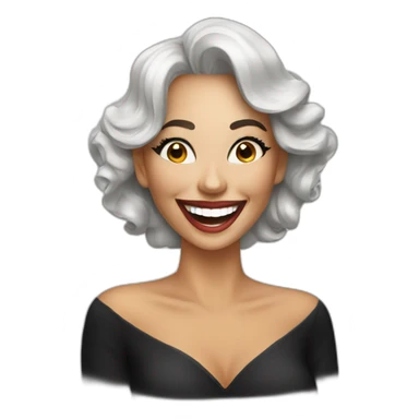 A beautiful makeup artist lady laughing sticker