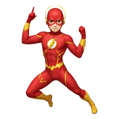 The Flash superhero striking a heroic pose sticker
