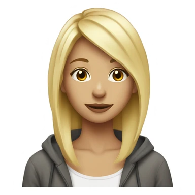 cozy indoors with blonde hair skinny girl sticker