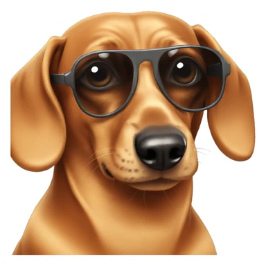 dachshund with sunglasses sticker