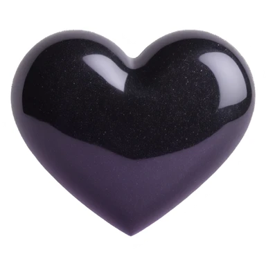 heart with black glitter sticker