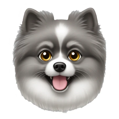 Grey Pomeranian  sticker