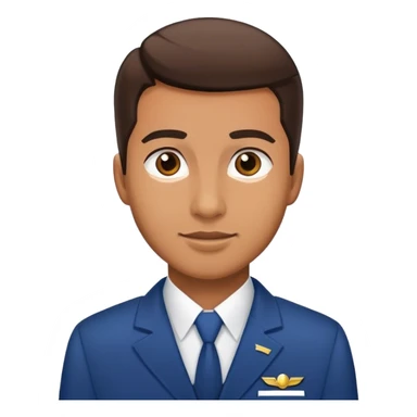 male flight attendant  sticker