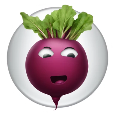 beetroot looking in the mirror sticker