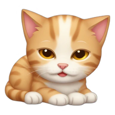 Sleepy kitten sticker