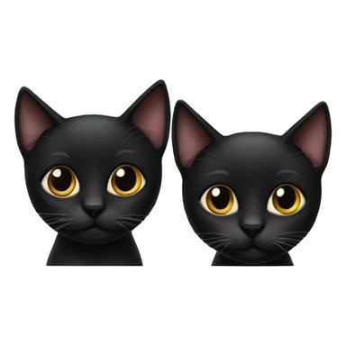 2 black cats  sticker