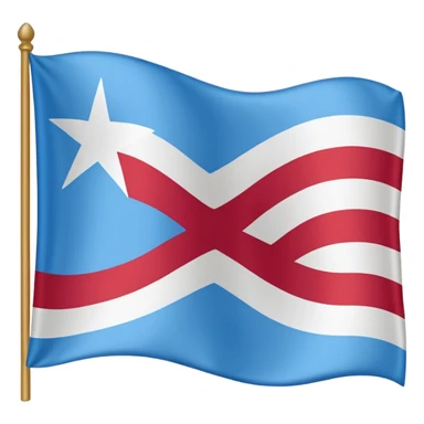 Original light blue flag of Puerto Rico  sticker