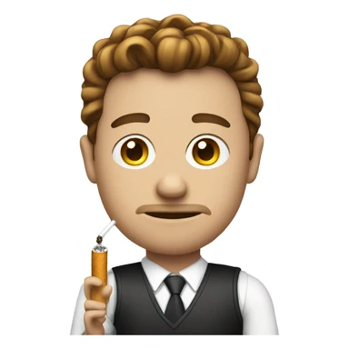 Elon with cigarette sticker