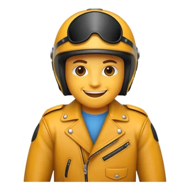 Un emoji de biker sticker