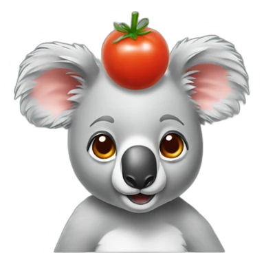 Koala with tomate sauce on his face sticker
