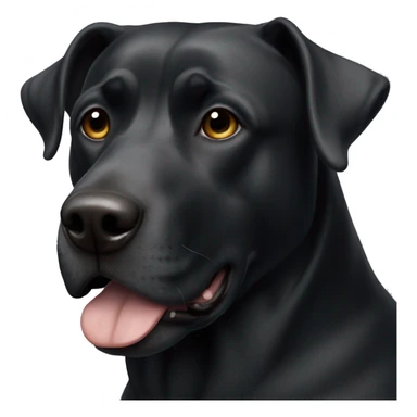 Black Large dog with white baldness on head sticker