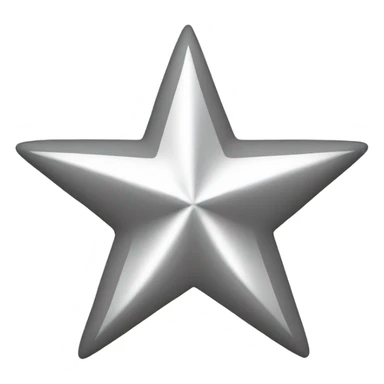 Silver star unfilled  sticker