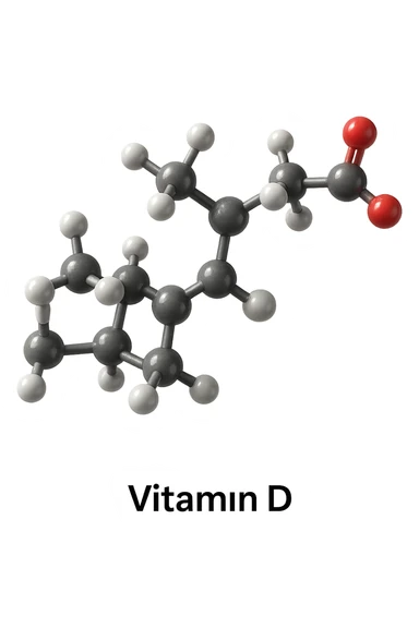molecola in 3d di Vitamina D, iperrealistica in 3d sticker