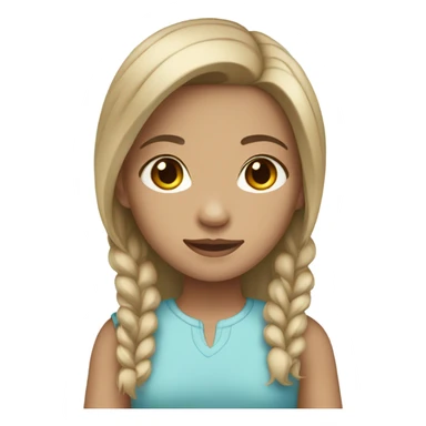 dark brown hair light brown eyes light skin girl sticker