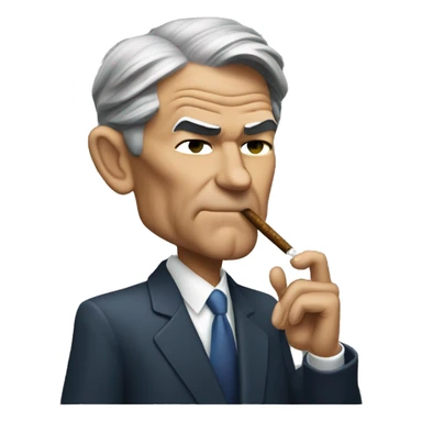jerome powell smoking sticker