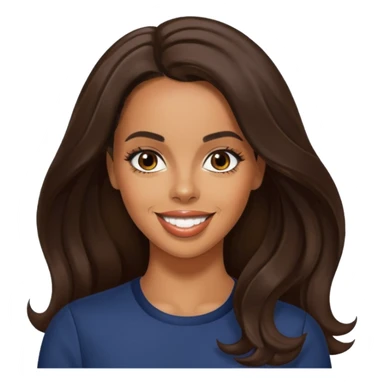 Rochelle Humes with long dark brown hair sticker