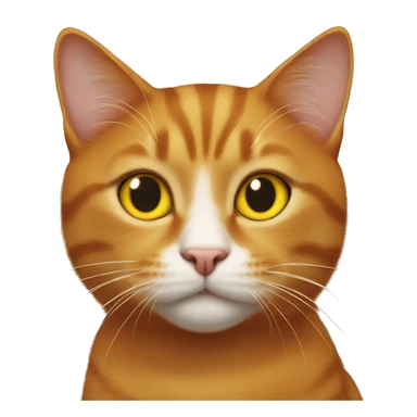 ginger cat with yellow eyes  sticker