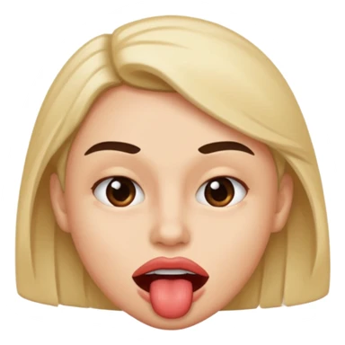 Biting lip one eyebrow raised sticker