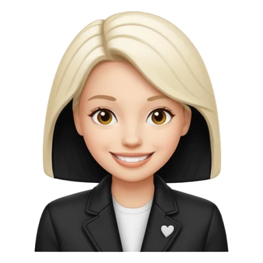 balck and white photo woman in jacket sticker