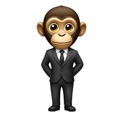 A monkey in a suit sticker