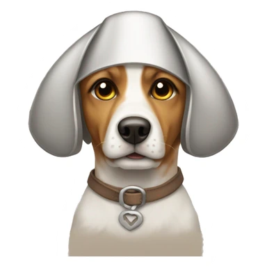 Dog wearing cloches  sticker