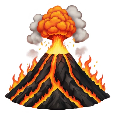 Angry+ volcano sticker