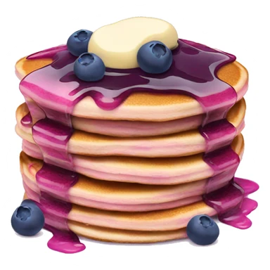 Blueberry pink pancakes  sticker