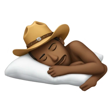 cowboy emoji sleeping sticker
