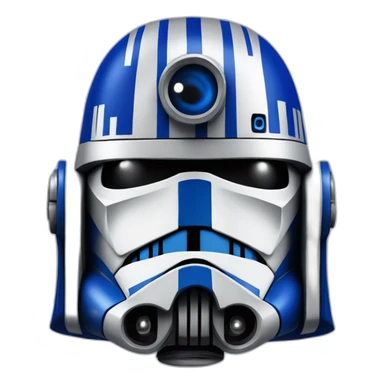 r2d2 hair metal sticker