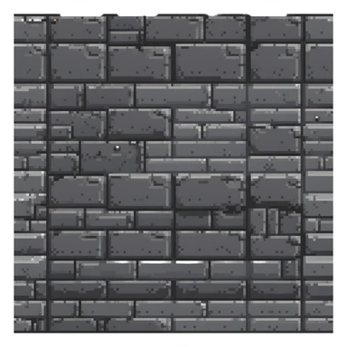 solid metal stone block wall with rivets and industrial details, dark gray with metallic highlights, 32x32 game asset sticker
