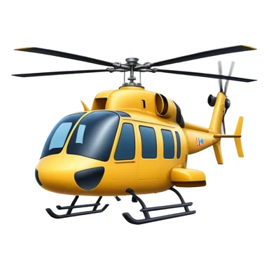 Helicopter with a face sticker