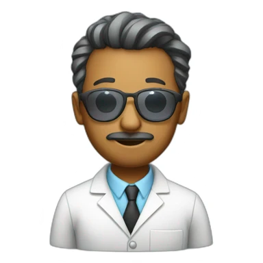 scientist with shades sticker