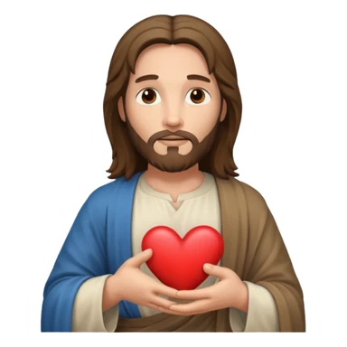 Jesus con un corazón en la mano sticker
