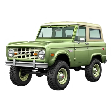 light green classic ford bronco sticker